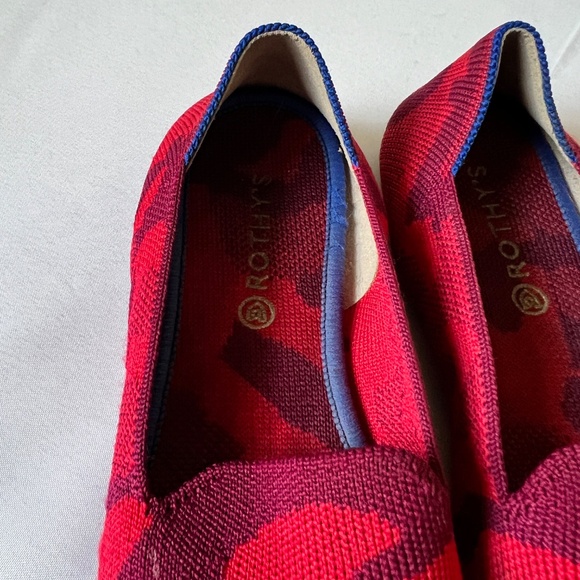 Rothy’s Kids The Loafer Slip On Flats Red Camo Size 4K Round Toe - Picture 4 of 9